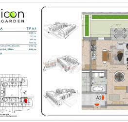 1 camera in Icon Garden Residence cu loc parcare subteran inclus Bucuresti/Mosilor