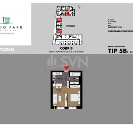 1 room in AVRIG PARK RESIDENCE with outdoor parking included Bucuresti/Bucur Obor