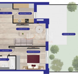 2 camere in Aviatiei Nord Rezidential cu loc parcare subteran inclus Bucuresti/Aviatiei