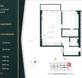 2 camere in BHB Properties cu loc parcare subteran inclus Bucuresti/Barbu Vacarescu