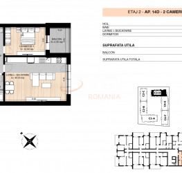 2 camere in MILUNA RESIDENCE cu loc parcare subteran inclus Bucuresti/Pipera
