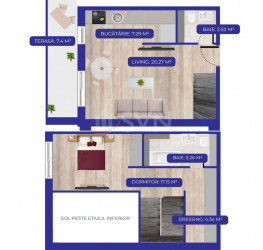 2 camere in SVN Development Canton 71 cu loc parcare exterior inclus Bucuresti/Aviatiei
