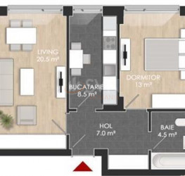 2 rooms in ATRIA URBAN RESORT with outdoor parking included Bucuresti/Bucurestii Noi