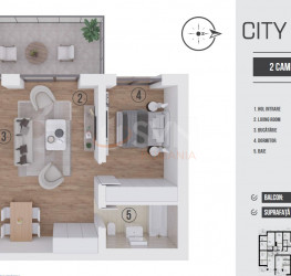 2 rooms in City Point 2 with underground parking included Bucuresti/Aviatiei