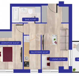 2 rooms in SVN Development Canton 71 with underground parking included Bucuresti/Aviatiei