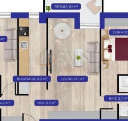 3 camere in Aviatiei Nord Rezidential cu loc parcare exterior inclus Bucuresti/Aviatiei