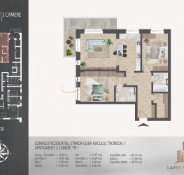 3 camere in Larss Residence cu loc parcare exterior inclus Bucuresti/Theodor Pallady