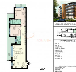 3 camere in Pipera 11 cu loc parcare subteran inclus Bucuresti/Pipera