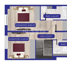 3 camere in SVN Development Canton 71 cu loc parcare exterior inclus Bucuresti/Aviatiei
