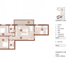 3 rooms in 8.12 Residence with underground parking included Bucuresti/Barbu Vacarescu