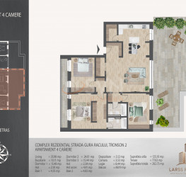 4 rooms in Larss Residence with outdoor parking included Bucuresti/Theodor Pallady