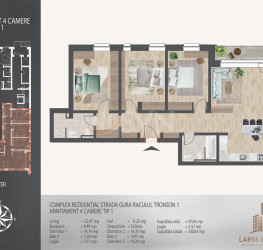 4 rooms in Larss Residence with outdoor parking included Bucuresti/Theodor Pallady