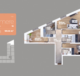 4 rooms in Sun Rebreanu I Titan with outdoor parking included Bucuresti/Titan