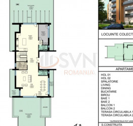 7 camere in Pipera 11 cu loc parcare subteran inclus Bucuresti/Pipera