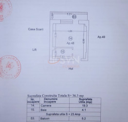 Apartament, 1 camera, 23.4 mp Constanta/Nord