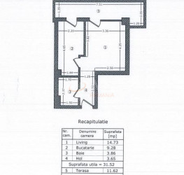 Apartament, 1 camera, 31.52 mp Bucuresti/Aviatiei
