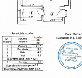 Apartament, 1 camera, 46 mp Bucuresti/Aviatiei