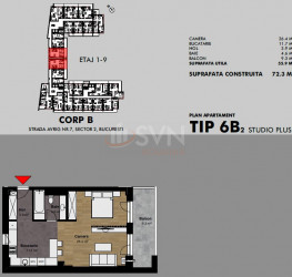 Apartament, 1 camera in AVRIG PARK RESIDENCE Bucuresti/Bucur Obor