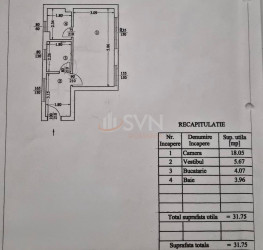 Apartament, 1 room, 31.75 mp Bucuresti/1 Mai