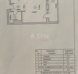 Apartament, 1 room, 34.6 mp Bucuresti/Bucur Obor
