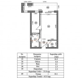 Apartament, 1 room, 44 mp Bucuresti/Lujerului