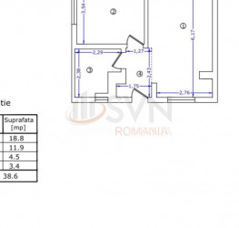 Apartament, 2 camere, 38.6 mp Bucuresti/Bucurestii Noi