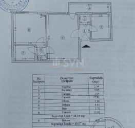 Apartament, 2 camere, 44.16 mp Bucuresti/1 Mai