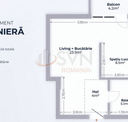 Apartament, 2 camere, 46.1 mp Bucuresti/Pipera