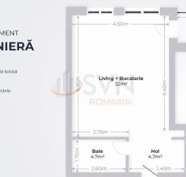 Apartament, 2 camere, 46.1 mp Bucuresti/Pipera