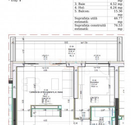 Apartament, 2 camere, 46.77 mp Ilfov/Voluntari