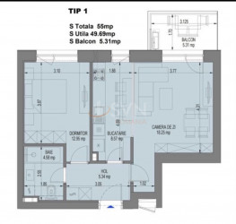 Apartament, 2 camere, 49 mp Bucuresti/Aviatiei