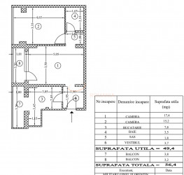 Apartament, 2 camere, 49.4 mp Bucuresti/Piata Unirii (s3)