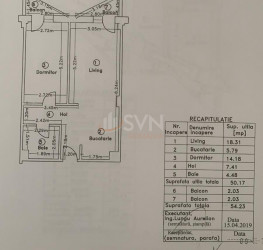 Apartament, 2 camere, 50.17 mp Bucuresti/Pipera