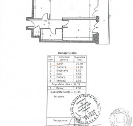 Apartament, 2 camere, 51.75 mp Bucuresti/Basarabia