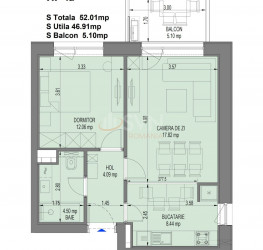 Apartament, 2 camere, 52 mp Bucuresti/Aviatiei