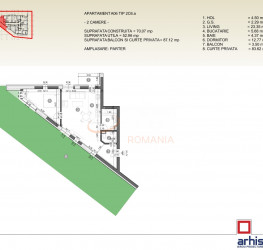 Apartament, 2 camere, 52.96 mp Bucuresti/Pipera