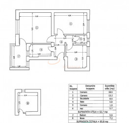 Apartament, 2 camere, 53 mp Bucuresti/Herastrau