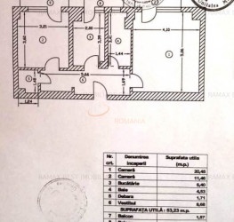 Apartament, 2 camere, 53.23 mp Bucuresti/Decebal