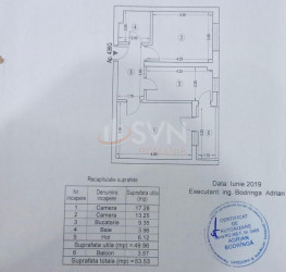 Apartament, 2 camere, 53.53 mp Bucuresti/Lujerului