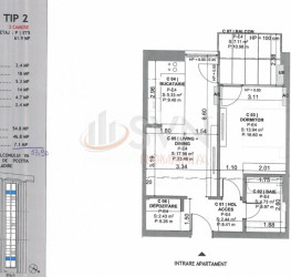 Apartament, 2 camere, 54 mp Ilfov/Centru