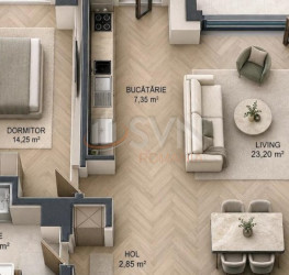 Apartament, 2 camere, 54 mp Bucuresti/Pipera