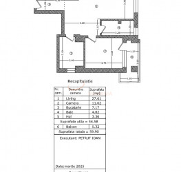 Apartament, 2 camere, 54.58 mp Bucuresti/Chibrit