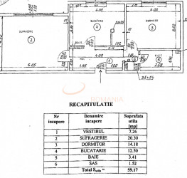 Apartament, 2 camere, 59 mp Bucuresti/13 Septembrie