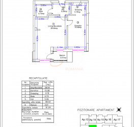 Apartament, 2 camere, 60 mp Bucuresti/Pipera