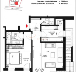 Apartament, 2 camere, 60 mp Bucuresti/Piata Unirii (s3)