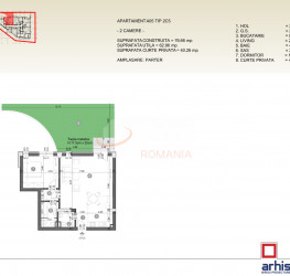 Apartament, 2 camere, 62.96 mp Bucuresti/Pipera