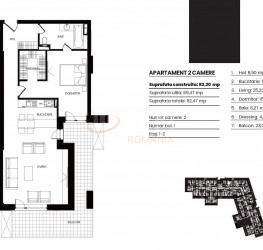 Apartament, 2 camere, 69.47 mp Bucuresti/Floreasca