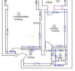 Apartament, 2 camere cu loc parcare exterior inclus Bucuresti/Pipera