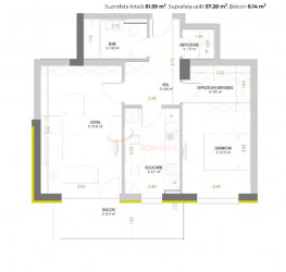 Apartament, 2 camere cu loc parcare exterior inclus Brasov/Astra