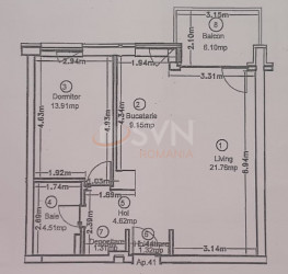 Apartament, 2 camere cu loc parcare exterior inclus Bucuresti/Pipera